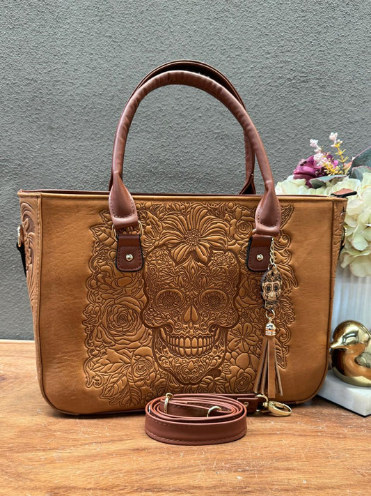 CARTAGENA PIEL CALAVERA COLOR MOSTAZA
