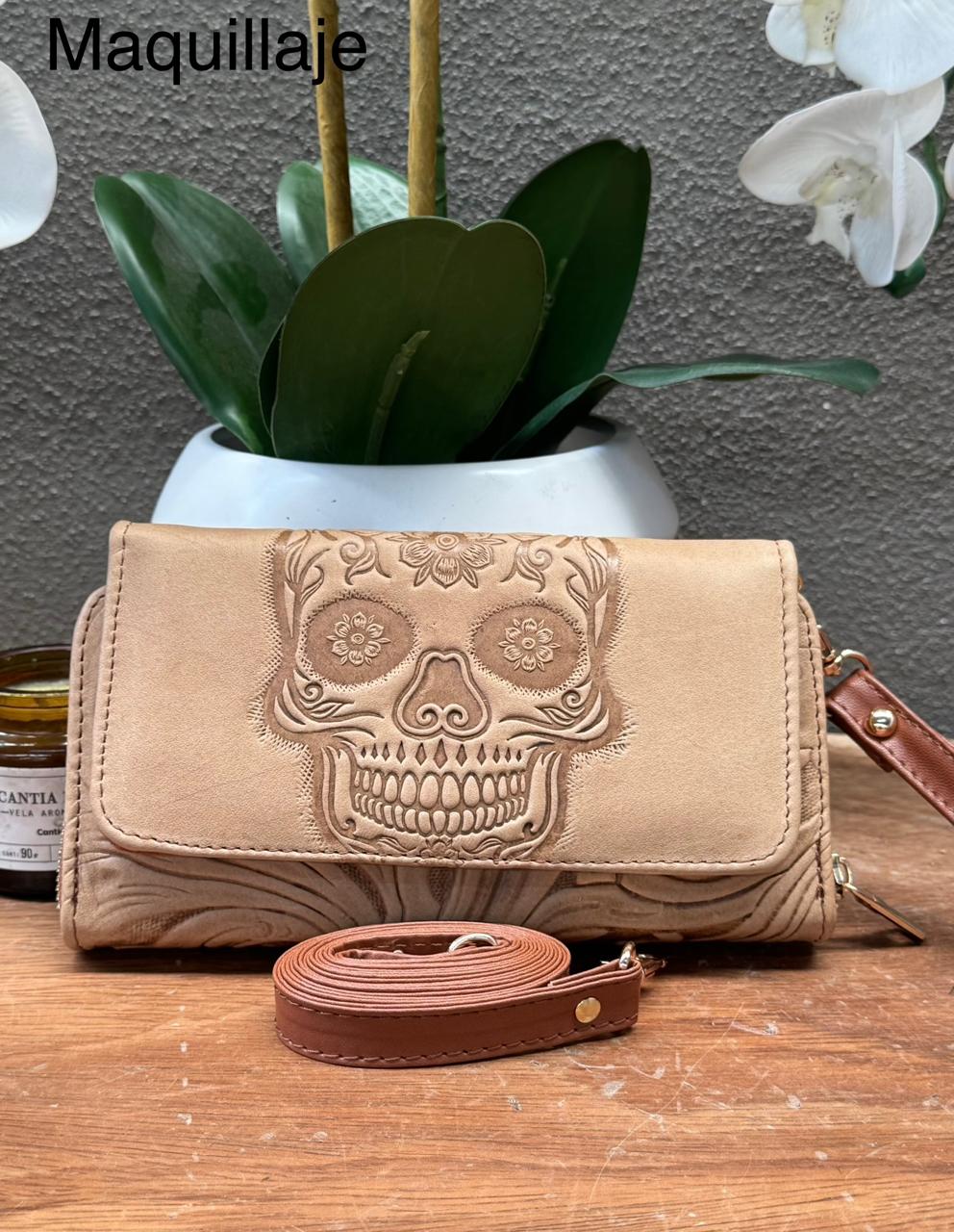 CARTERA CINCELADA ANA CALAVERA COLOR MAQUILLAJE