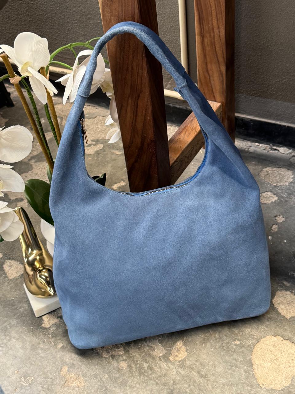 BOLSO INGLATERRA GAMUZA COLOR MEZCLILLA