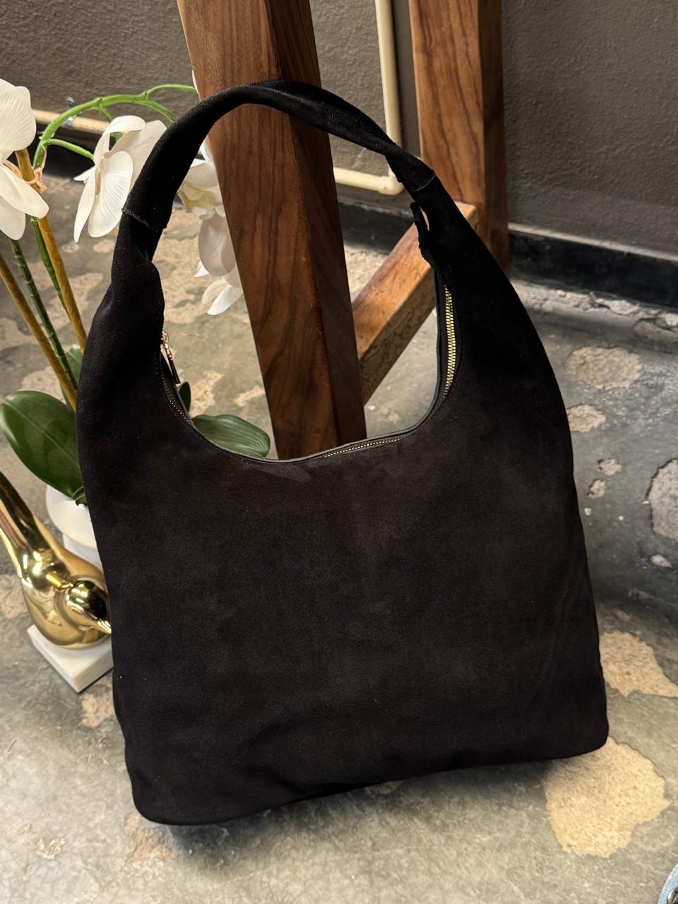 BOLSO INGLATERRA GAMUZA COLOR NEGRO
