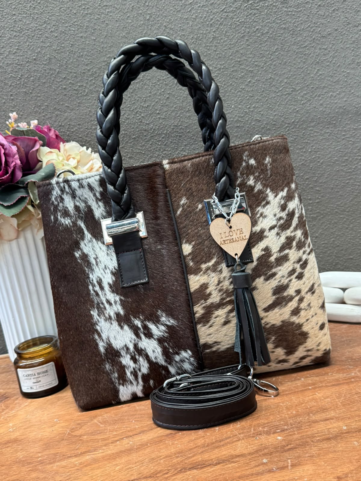 BOLSA ELIZABETH PELO VARIABLE ASAS CAFE