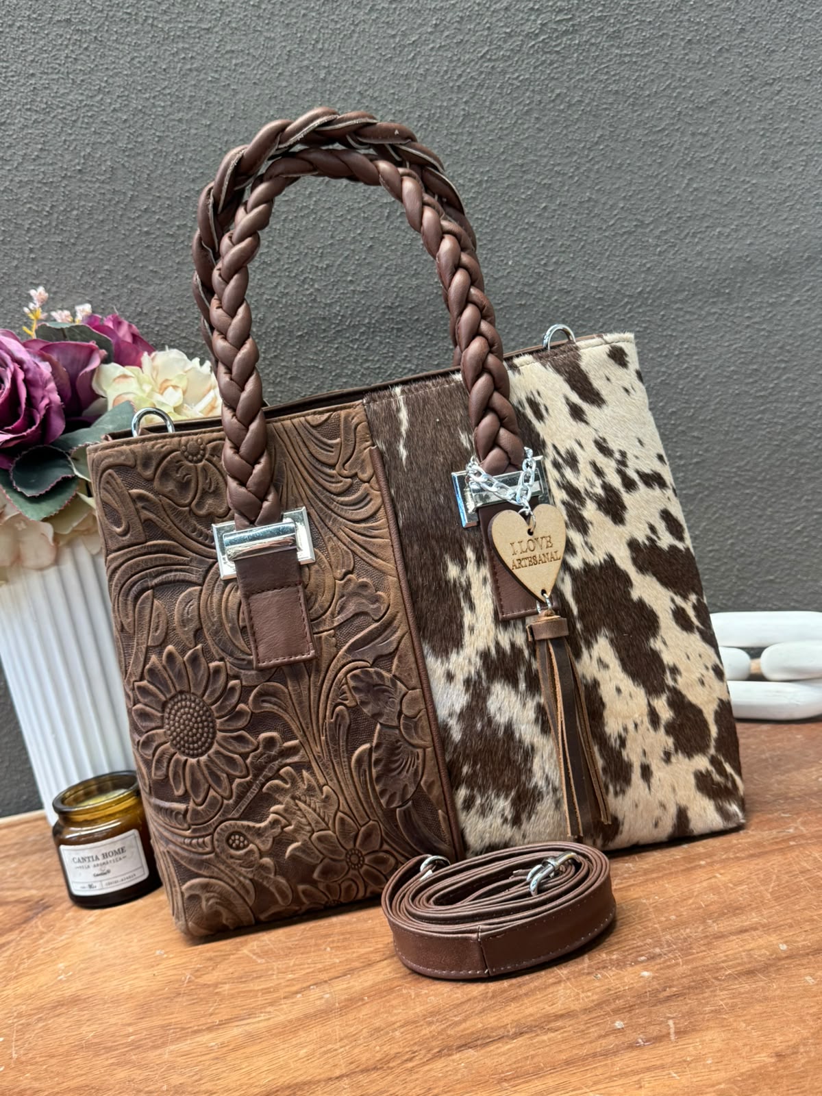 BOLSA ELIZABETH COLOR CAFE PELO VARIABLE
