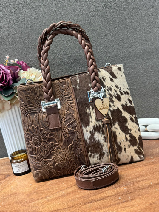 BOLSA ELIZABETH COLOR CAFE PELO VARIABLE