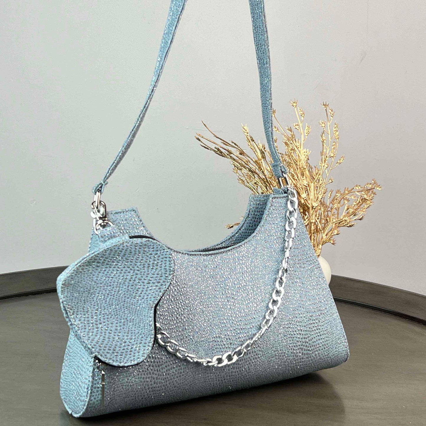 BAGUETTE DENIM BRILLOS