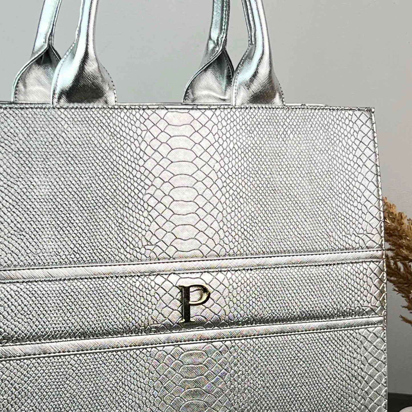 TOTE CLASICA GDE PLATA METÁLICO
