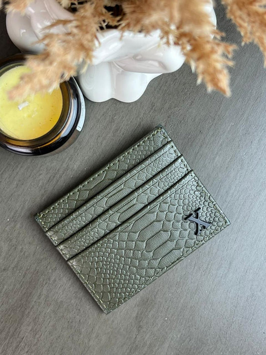 TARJETERO VIBORA VERDE MILITAR