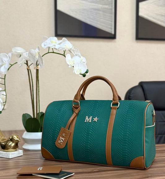 MALETA LCON TAG LATERALES VERDE BOSQUE/CAMEL