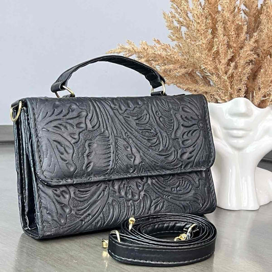 CROSSBODY DELIA 1 NEGRO PIEL