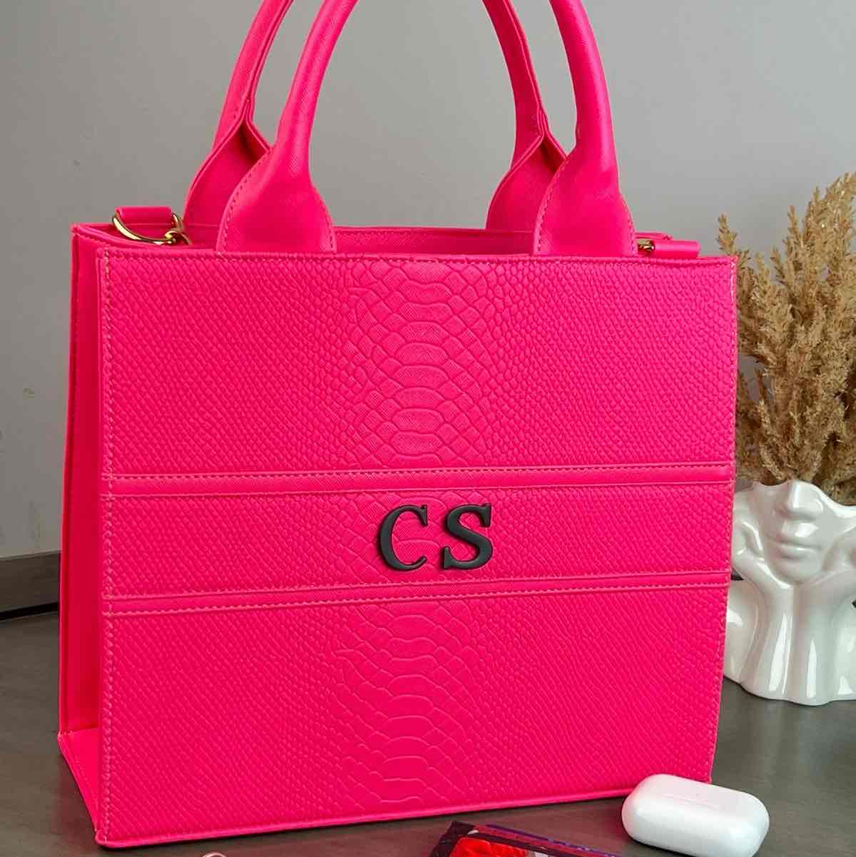 TOTE CLASICA MEDIANA ROSA NEON
