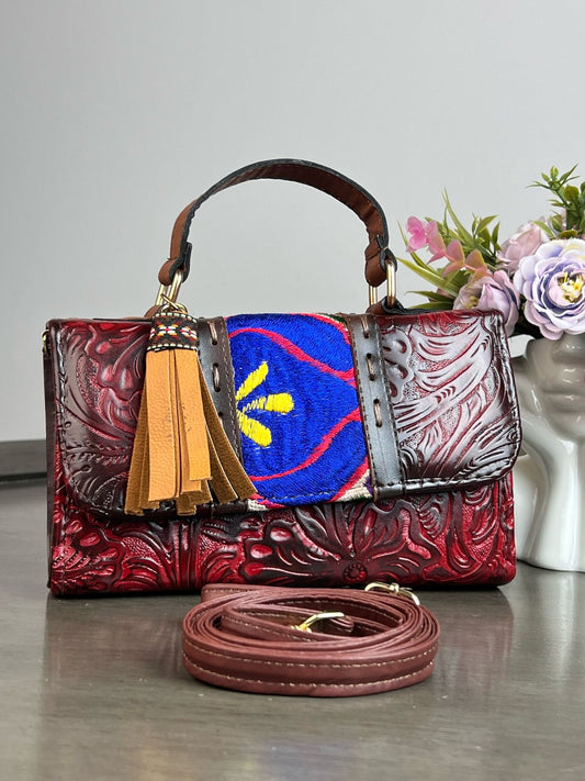 MAOMA DELIA 1.0 FRANJA BORDADO ROJO