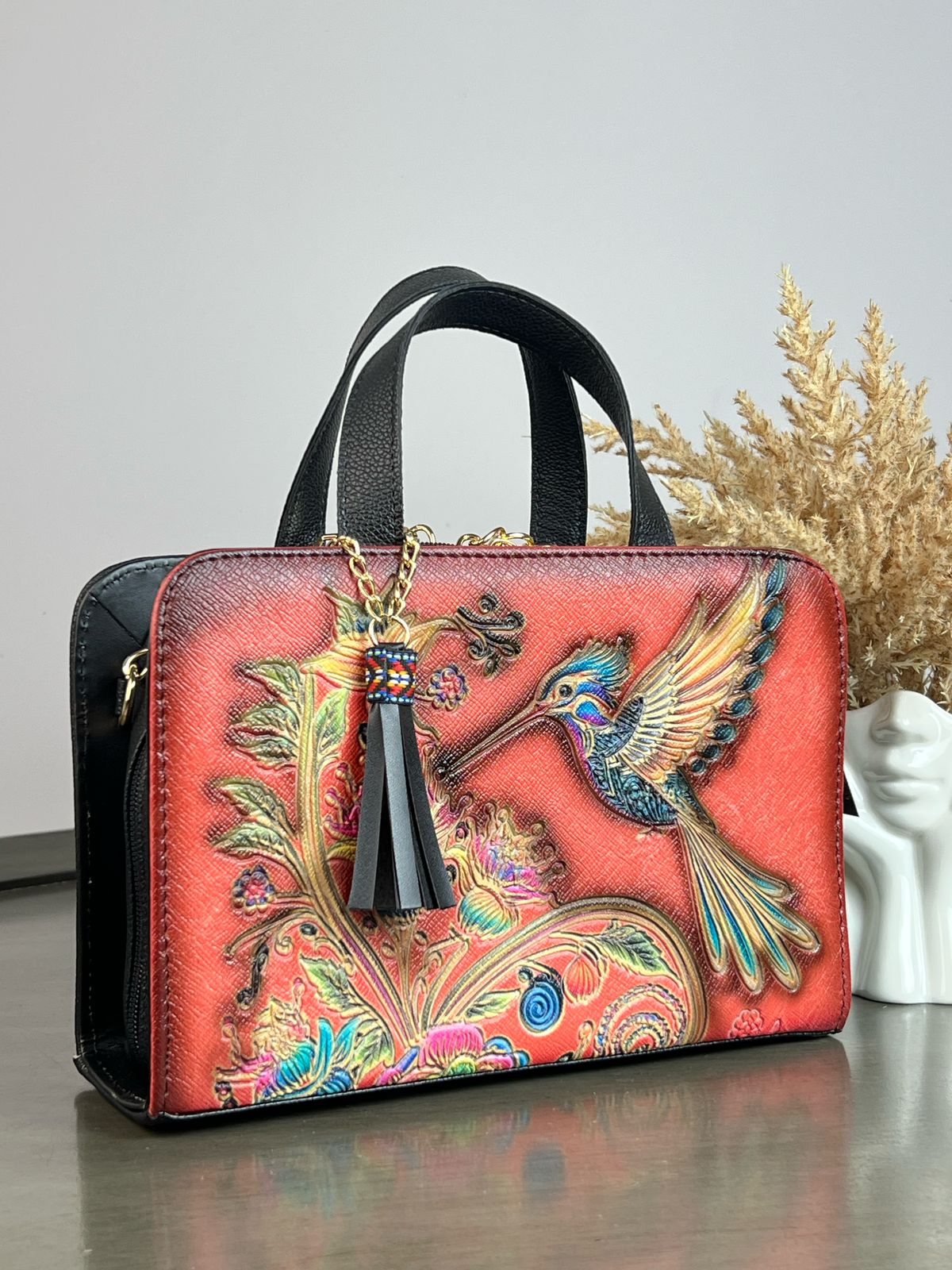 MAOMA CROSSBODY CORAL COLIBRÍ AZUL