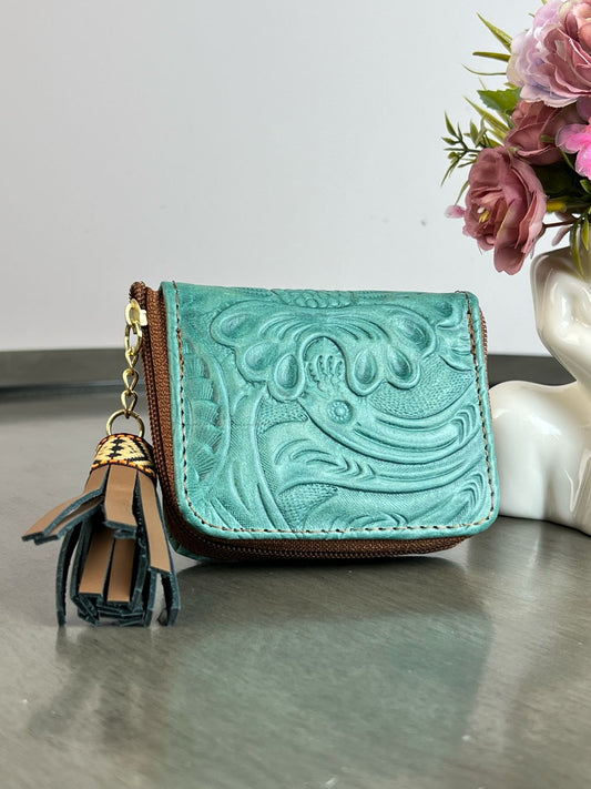 MONEDERO PIEL AQUA