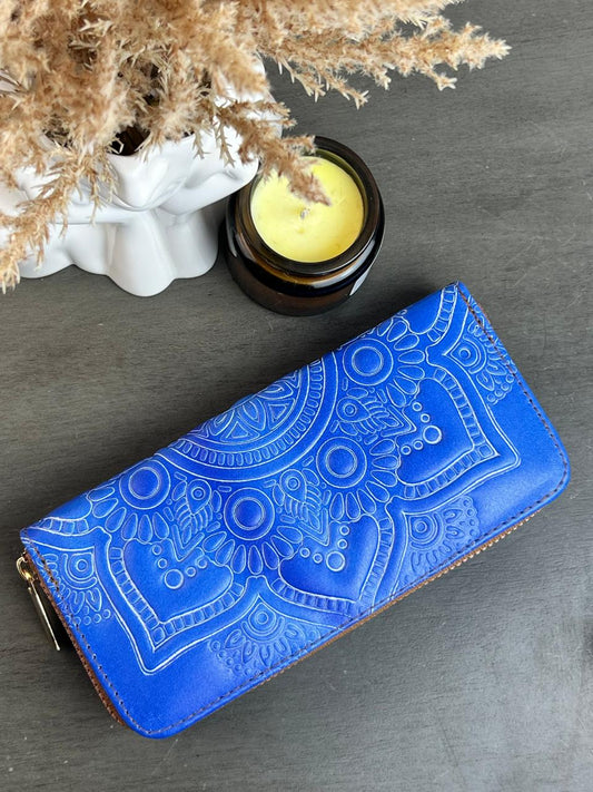 CARTERA 1 CIERRE MANDALA AZUL REY
