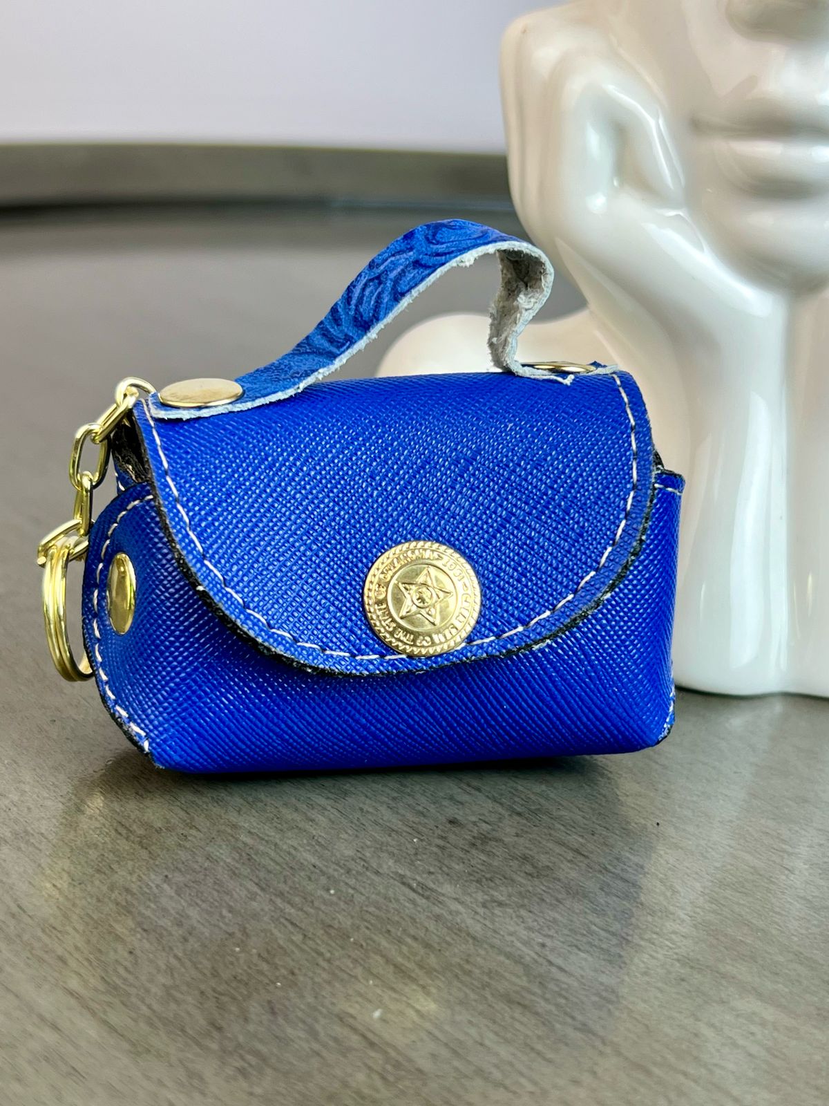 MONEDERO CIRCE LISO AZUL REY