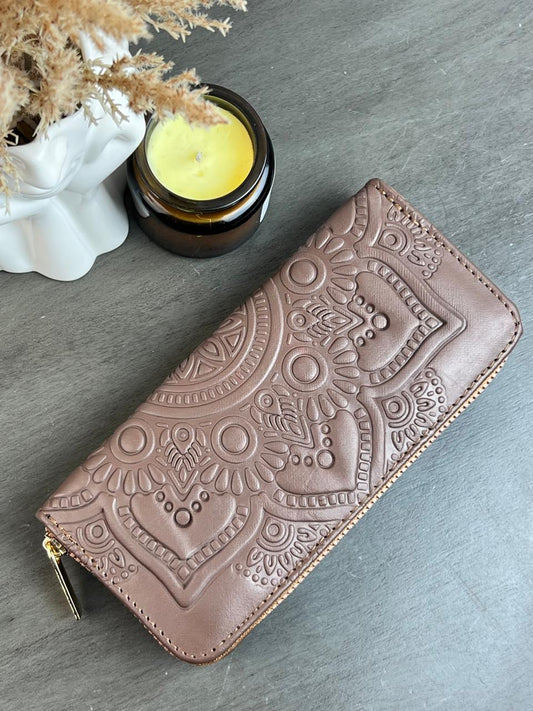 CARTERA 1 CIERRE MANDALA CHOCOLATE MANDALA