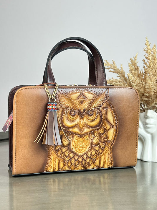 MAOMA CROSSBODY CAMEL BUHO VINTAGE