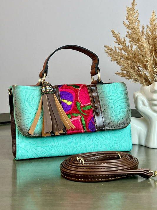 MAOMA DELIA 1.0 FRANJA BORDADO MENTA