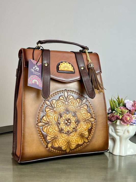 MAOMA GDE MOCHILA SANDY MÁNDALA AMARILLO