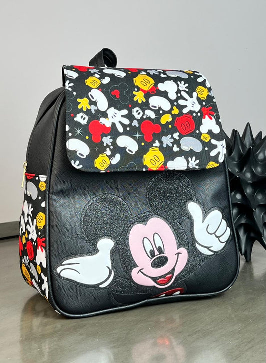MOCHILA PERSONAJE MICKEY NEGRO