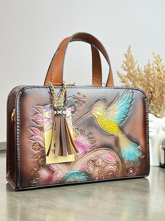 MAOMA CROSSBODY CAMEL COLIBRI AMARILLO AZUL